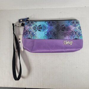 GloveIT Purple Floral Paisley Golf Outdoor Athletic Workout Wristlet Clutch